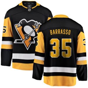 Herren Pittsburgh Penguins Eishockey Trikot Tom Barrasso #35 Breakaway Schwarz Fanatics Branded Heim